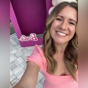 Hello Molly Vibrant Pink Puff Sleeve Dress